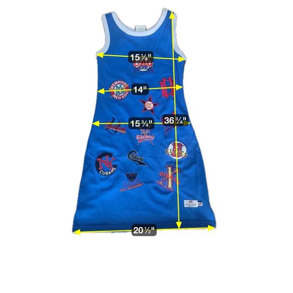 Negro League Baseball Dress Womens Medium Blue Jersey Team Patches Headgear-SZ-M - Picture 8 of 8